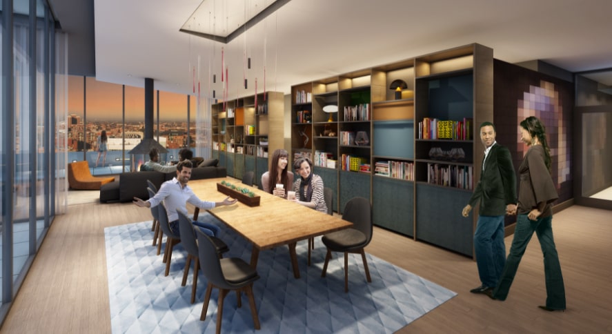Lounge at Porte Apartments